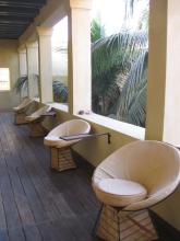 Chairs on a balcony