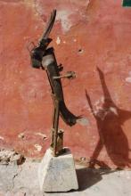 A metal sculpure 